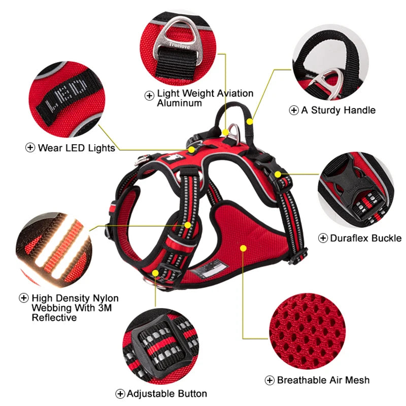 Truelove Reflective No-Pull Nylon Dog Harness