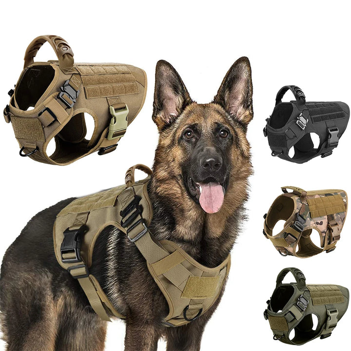 Tactical Dog Harness – Military Vest for Large Dogs
