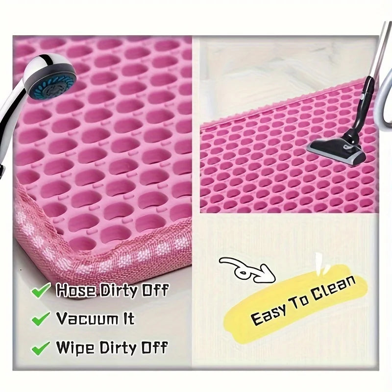 Large Double-Layer Cat Litter Mat – Waterproof, Honeycomb Design for Scatter Control