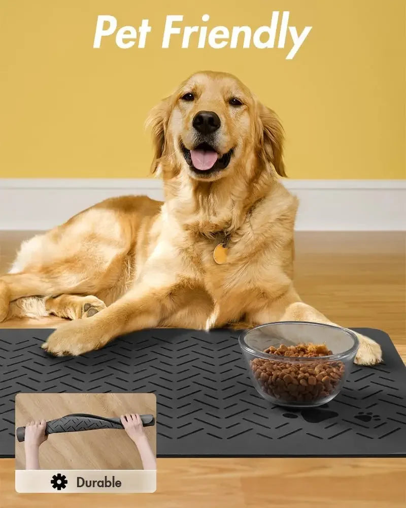 Absorbent Pet Feeding Mat – Quick-Dry with Non-Slip Rubber Backing