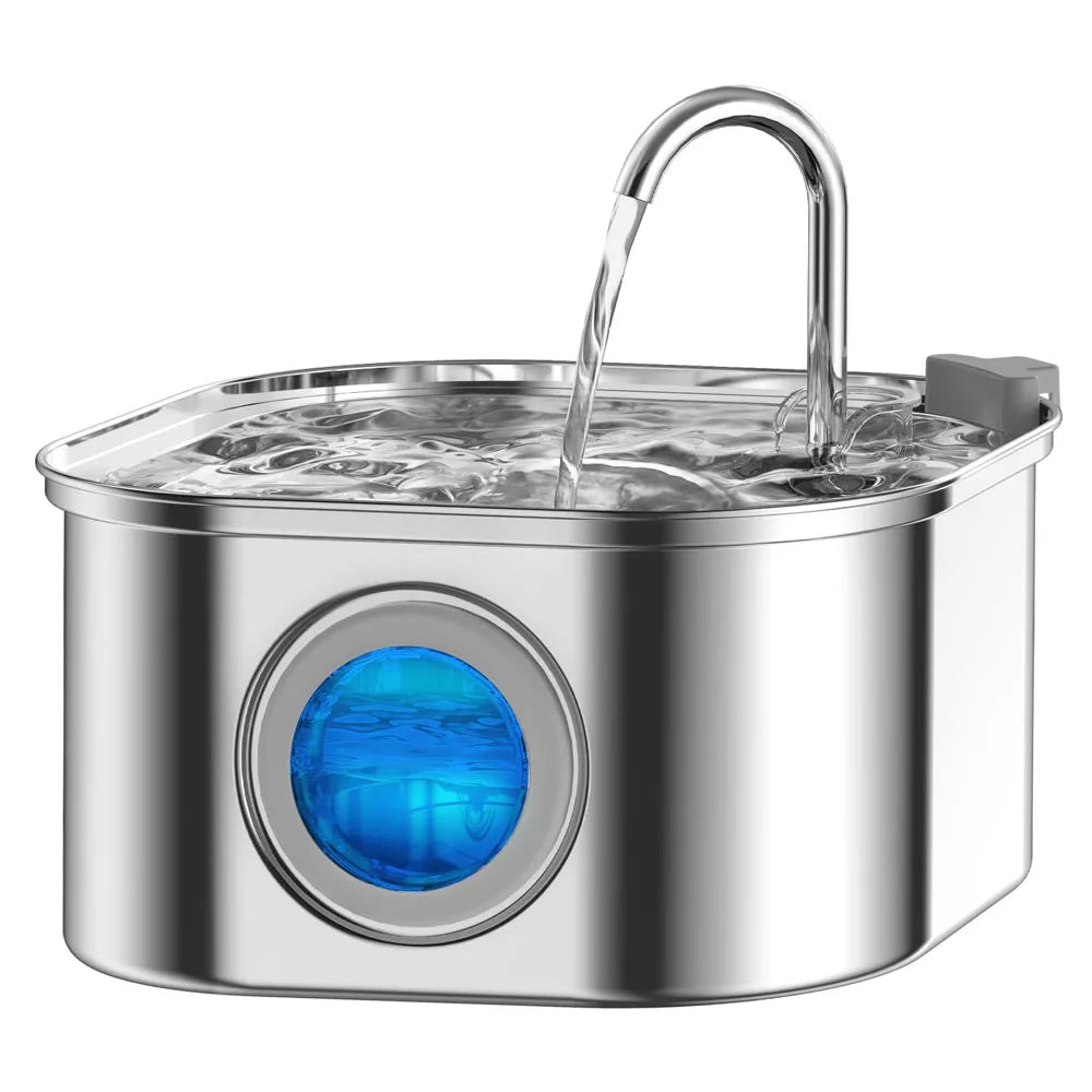 3.2L Stainless Steel Auto Pet Water Fountain with Visual Window