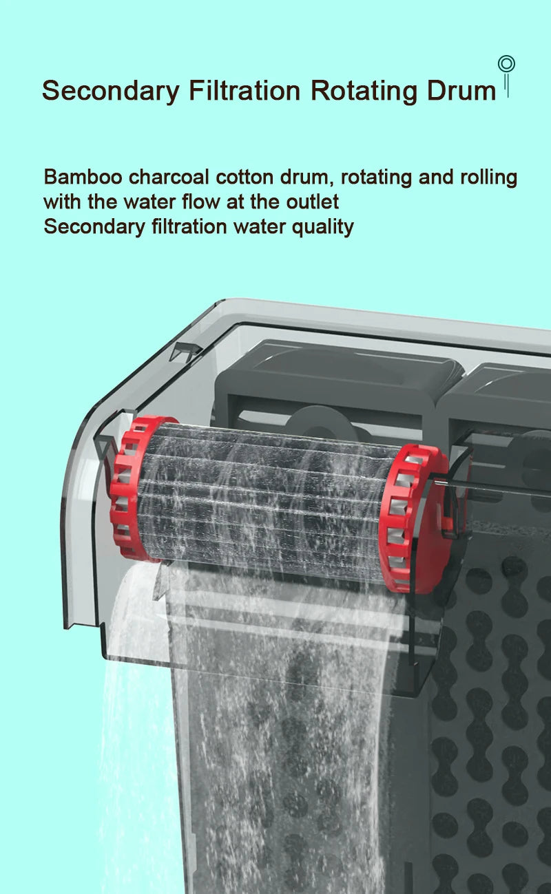3-in-1 Aquarium Filter Pump – 3W/5W/10W Silent Water Circulation & Aeration