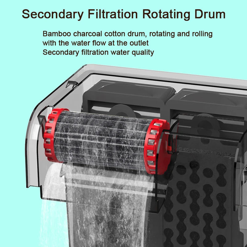 3-in-1 Aquarium Filter Pump – 3W/5W/10W Silent Water Circulation & Aeration
