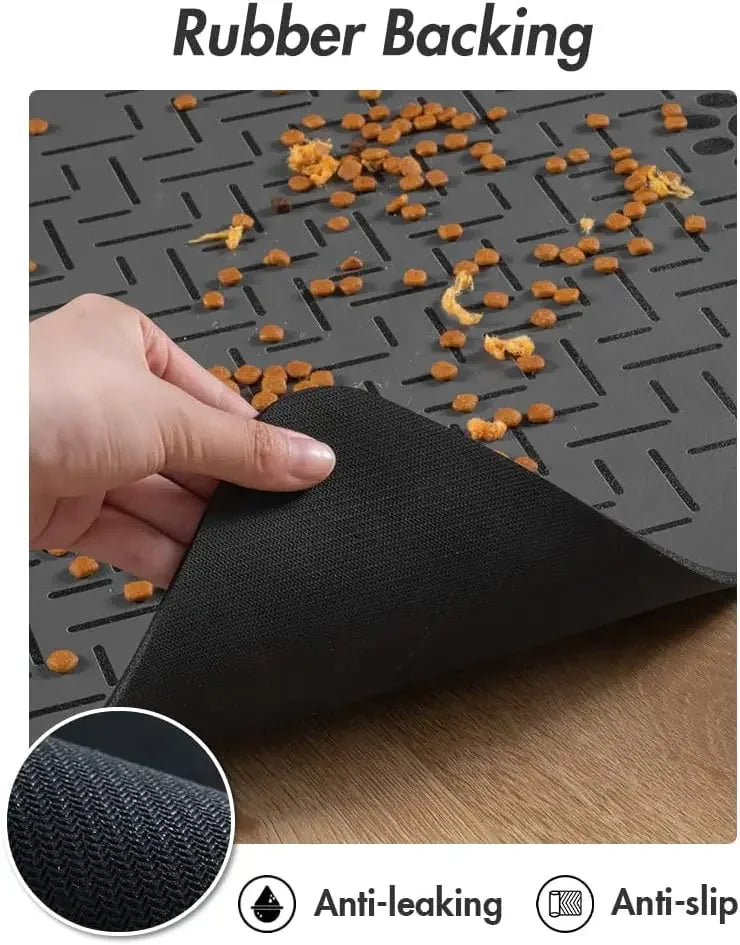 Absorbent Pet Feeding Mat – Quick-Dry with Non-Slip Rubber Backing