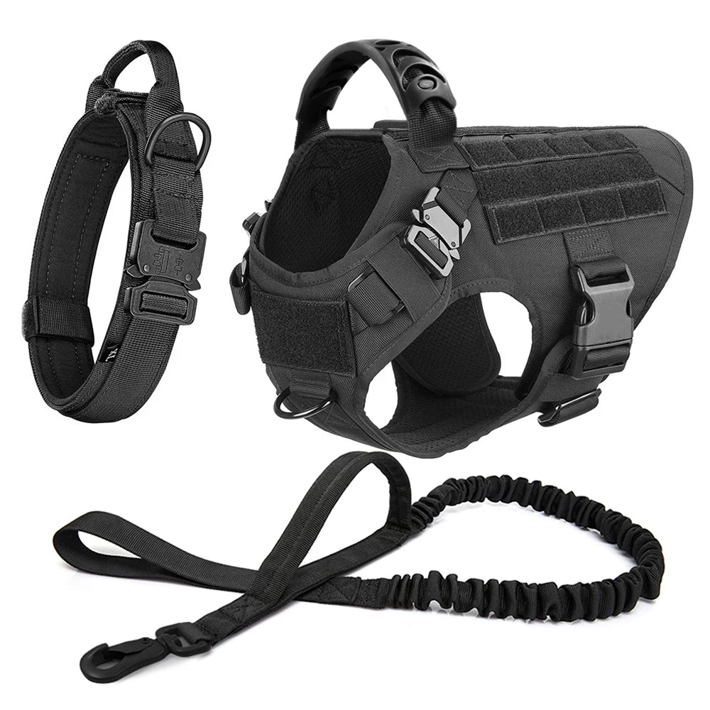 Large Dog Harness & Leash Set for German Shepherd & Malinois