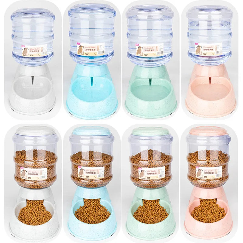 Large-Capacity Pet Feeder & Water Dispenser – Food & Water Bowls for Cats & Small Dogs