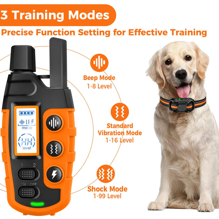Electric Dog Training Collar – 3300Ft Remote, Waterproof, for 5–120 lbs Dogs