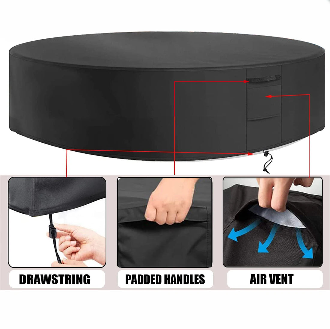 Portable Dog Swimming Pool with Cover – Scratch-Resistant Bathing Tub