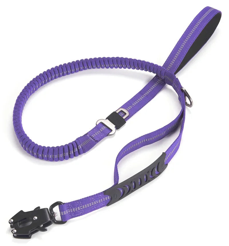 Reflective Tactical Bungee Dog Leash – Heavy Duty for Large & Medium Dogs