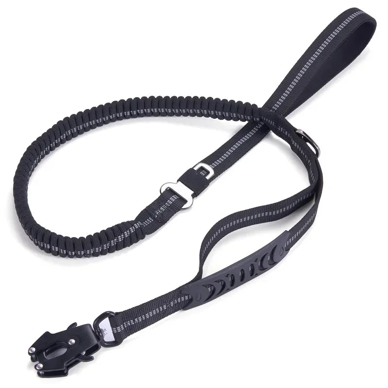 Reflective Tactical Bungee Dog Leash – Heavy Duty for Large & Medium Dogs