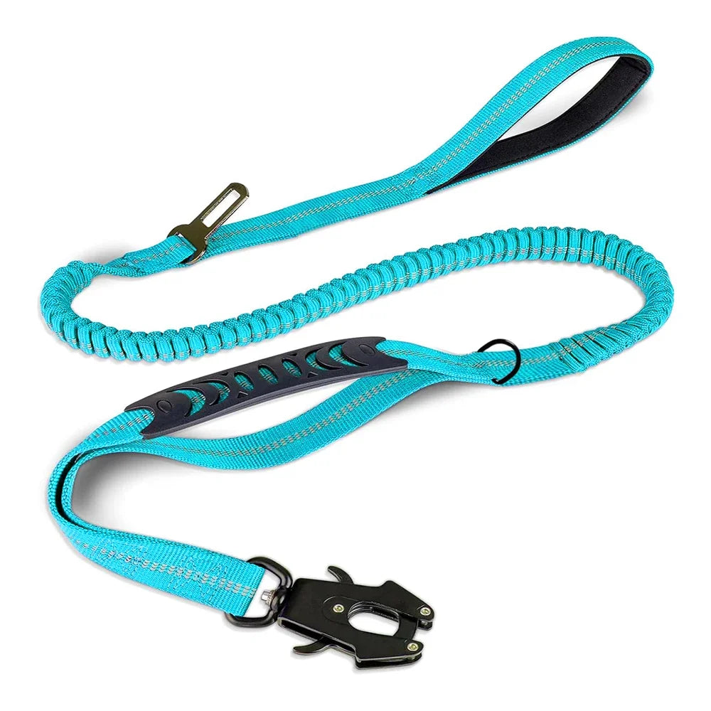 Reflective Tactical Bungee Dog Leash – Heavy Duty for Large & Medium Dogs