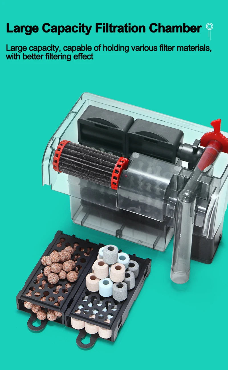 3-in-1 Aquarium Filter Pump – 3W/5W/10W Silent Water Circulation & Aeration