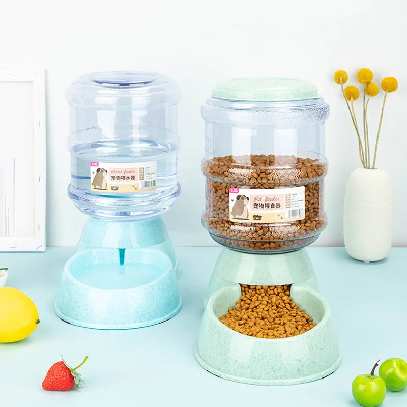 Large-Capacity Pet Feeder & Water Dispenser – Food & Water Bowls for Cats & Small Dogs