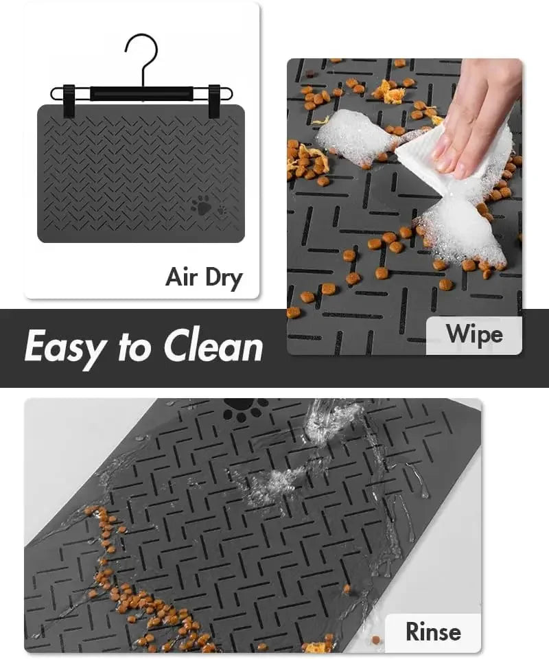 Absorbent Pet Feeding Mat – Quick-Dry with Non-Slip Rubber Backing