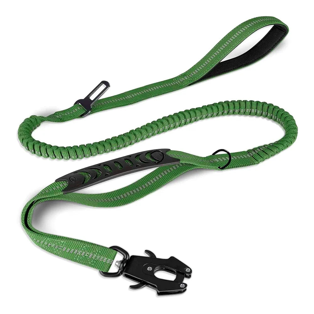 Reflective Tactical Bungee Dog Leash – Heavy Duty for Large & Medium Dogs