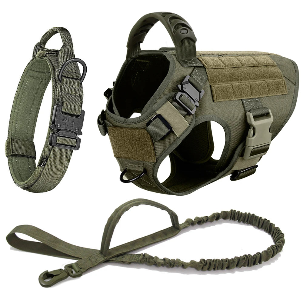 Large Dog Harness & Leash Set for German Shepherd & Malinois